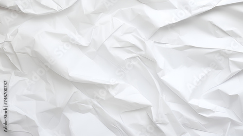 A white crumpled paper background