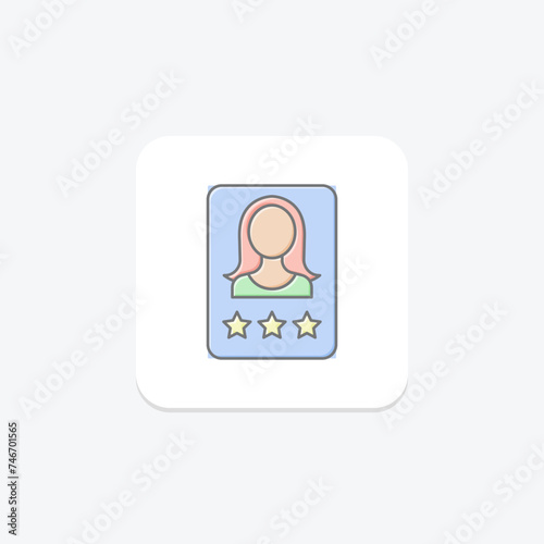 Live Video icon, livestreaming, real-time, broadcast, engagement lineal color icon, editable vector icon, pixel perfect, illustrator ai file photo
