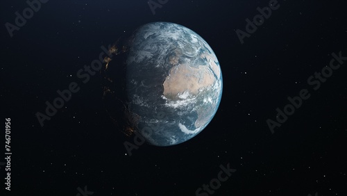 High Definition Computer Generated Earth Image High quality 3D rendered image of Earth from space.