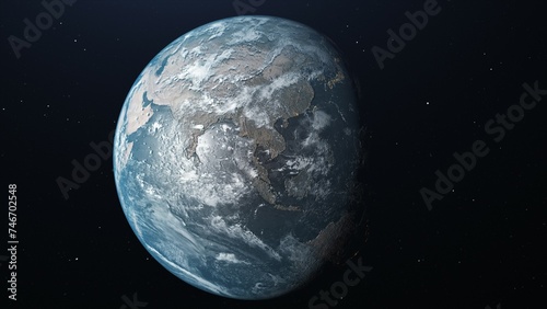 Fototapeta Naklejka Na Ścianę i Meble -  High Definition Computer Generated Earth Image,High quality 3D rendered image of Earth from space.