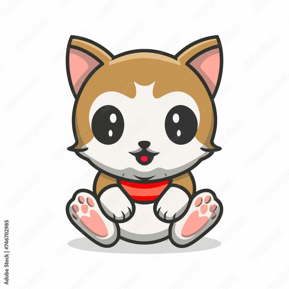 Cute chibi animals vector illustration Cute chibi animals vector illustration