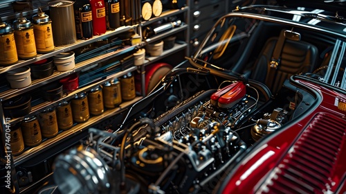 Vintage Car Engine in a Bottle Collection