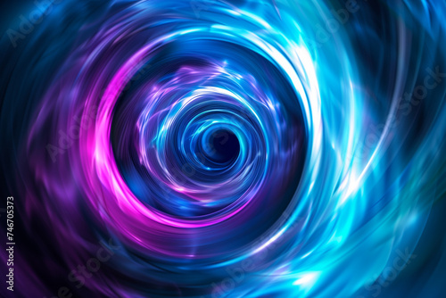 Abstract blue and purple dynamic background.Futuristic vivd neon swirl lines. Light effect