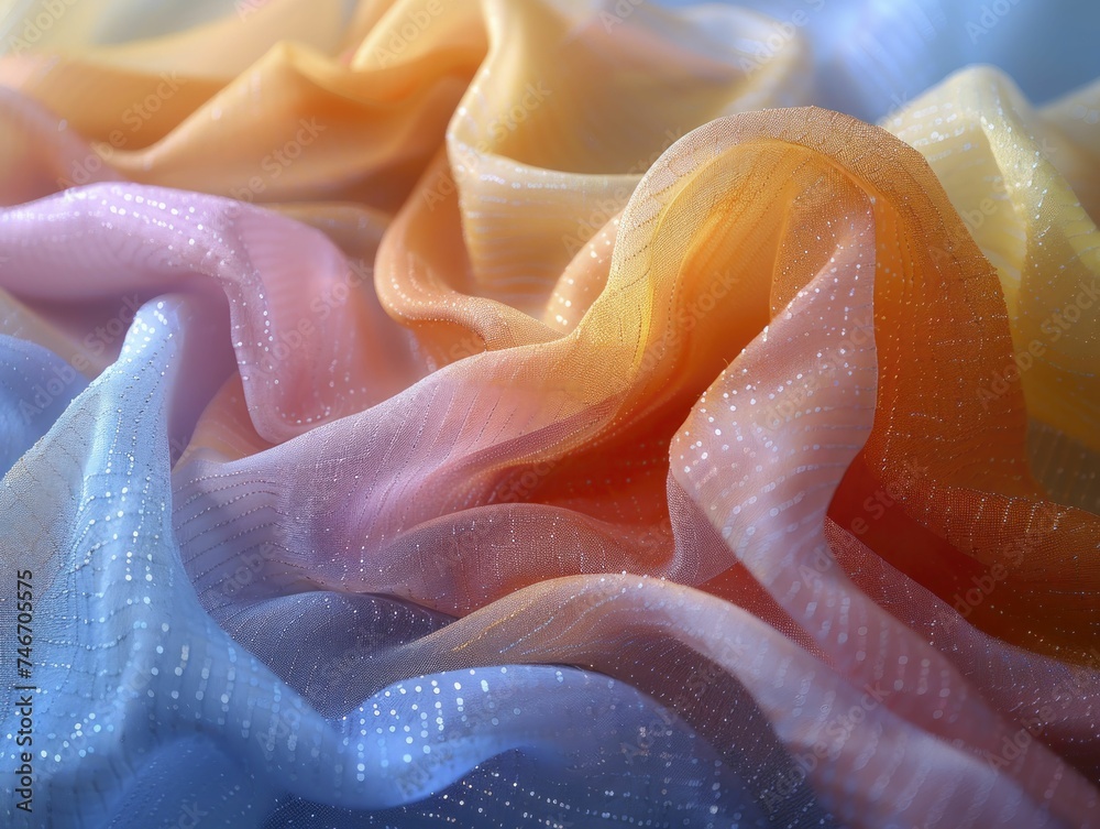 Hexagonal mesh patterned fabric, draped, soft focus on smooth, blur pastel for fashion design. Hexagonal mesh patterned fabric, draped, soft focus on smooth, blur pastel for fashion design.