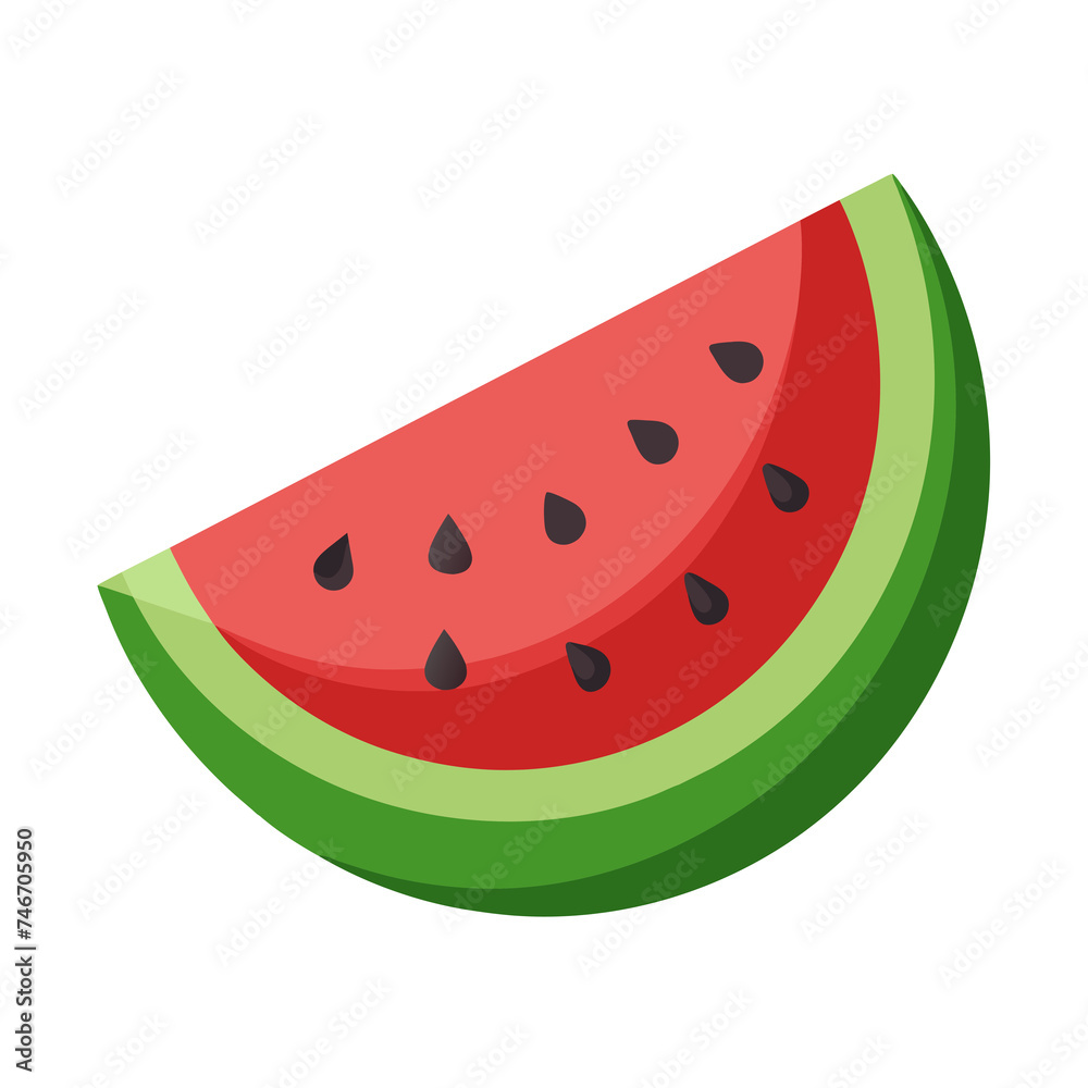 flat logo vector illustration watermelon slice isolated on white flat logo vector illustration watermelon slice isolated on white