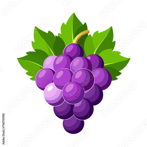 flat logo vector illustration bunch of grapes