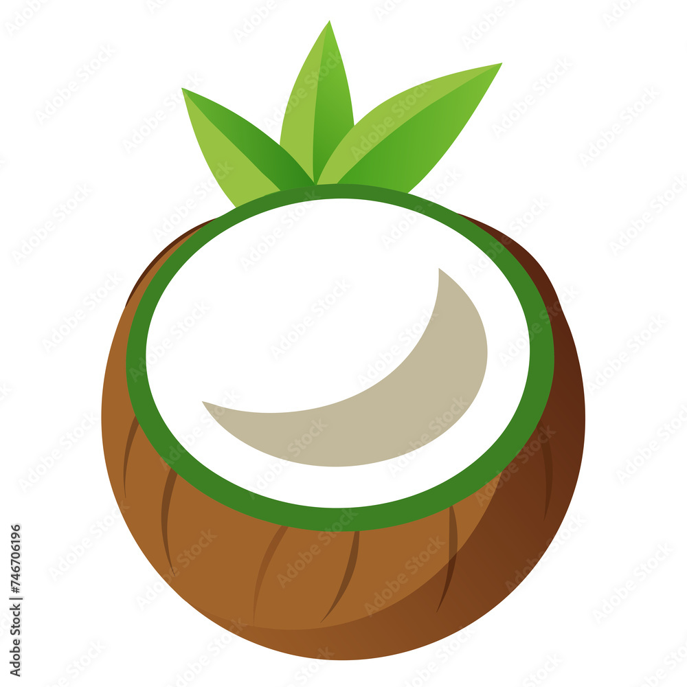flat logo vector illustration coconut flat logo vector illustration coconut