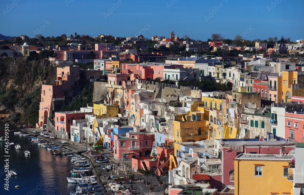 Fototapeta premium view of the town of the city