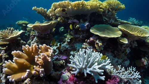 Underwater Life  Corals  Plants  and Colorful Fish in the Magic of the Ocean