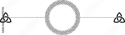 Celtic Header with Knot Ring and Triquetra