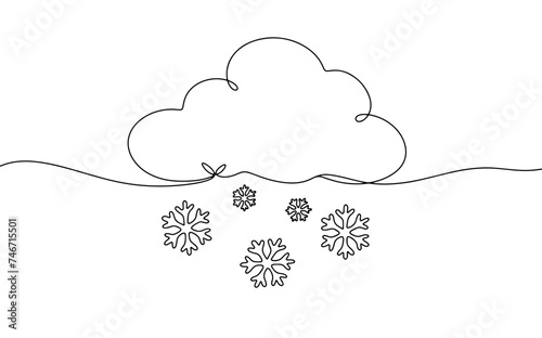 Cloud. Snow. Snowflake. Precipitation. Winter. Weather