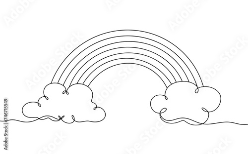 Rainbow. Cloud. Weather