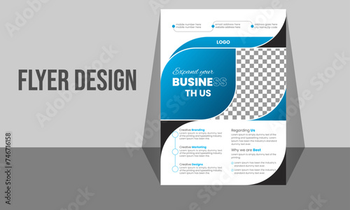 Professional simple business flyer design. Clean corporate flyer design template.
