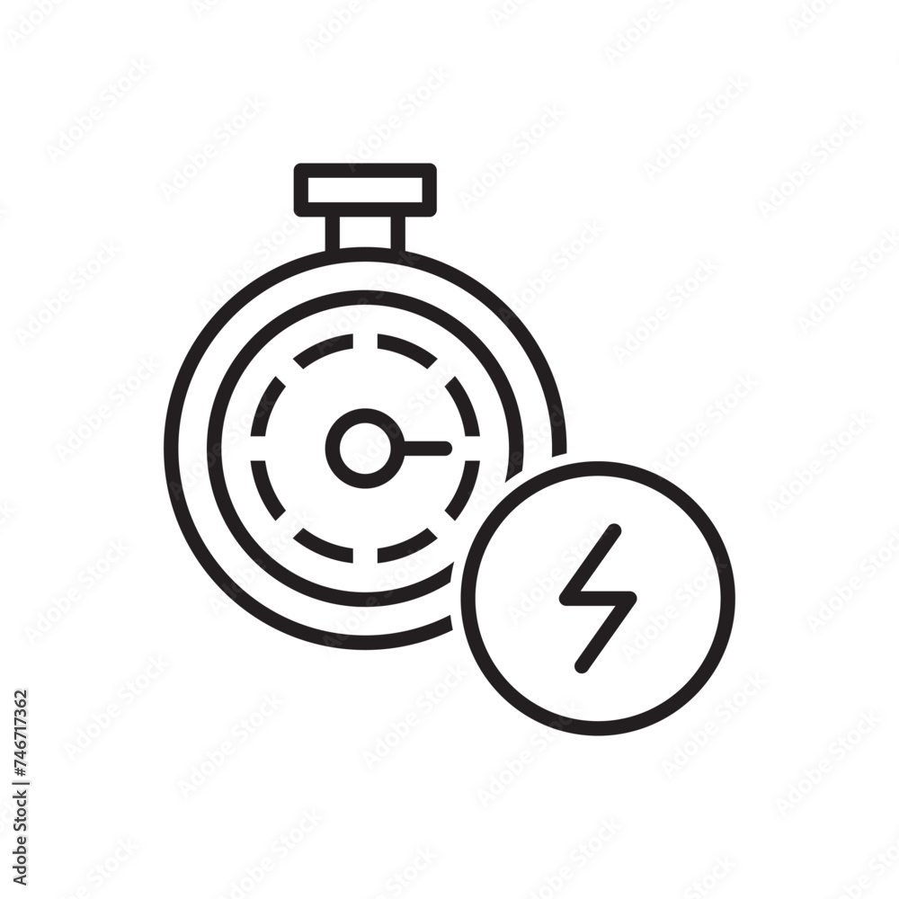 Fast Charging Meter Icon Fast Charging Meter Icon