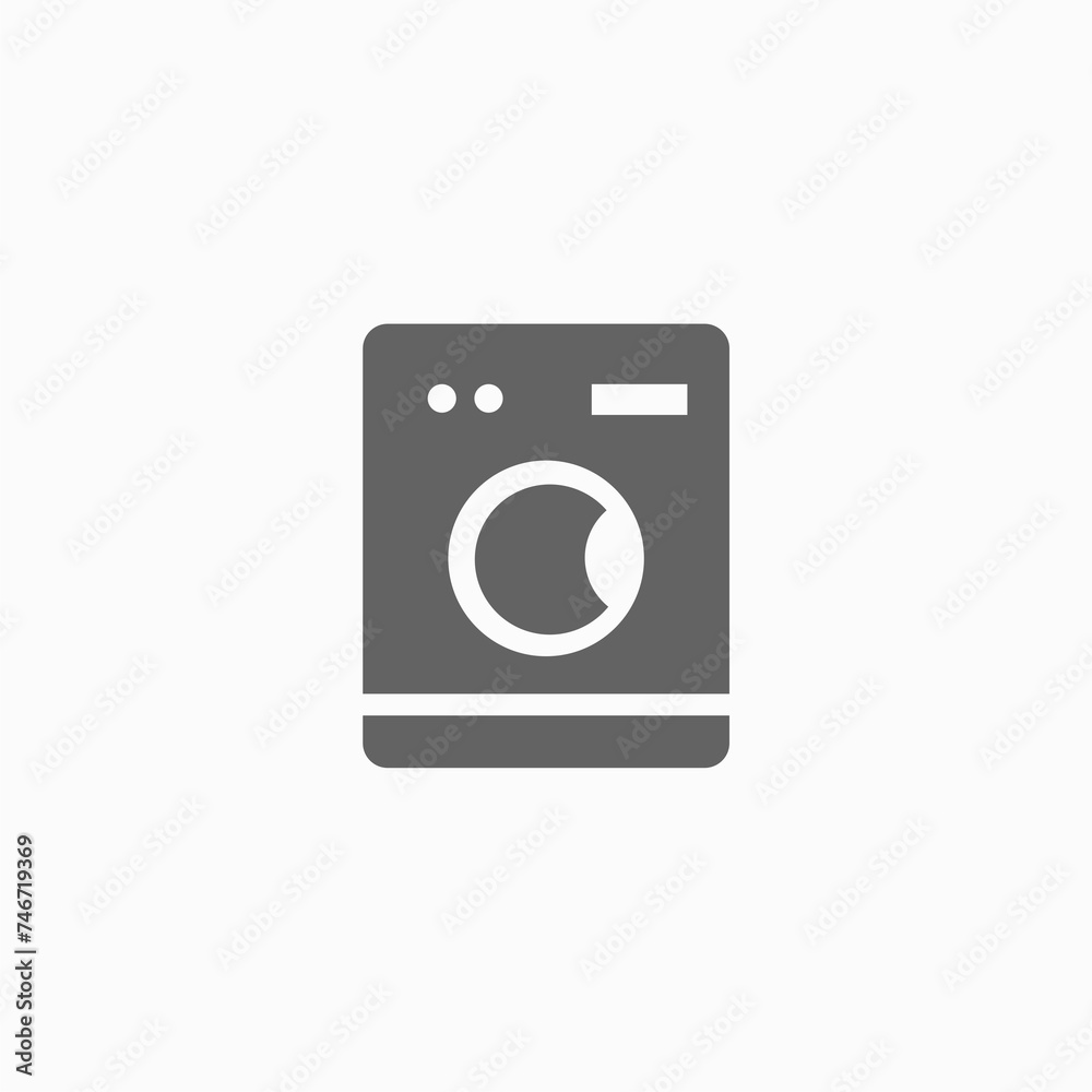 Washing machine icon isolated on white background from hygiene collection. Washing machine icon isolated on white background from hygiene collection.