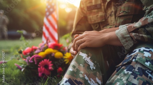A life in uniform. Patriotic honoring of the fallen on Memorial Day.