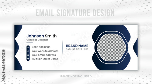 Email signature template and  social media cover design (ID: 746720539)