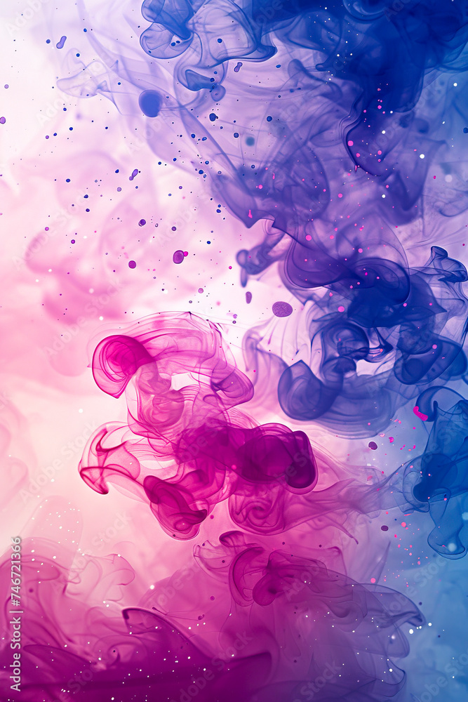 Vibrant Blue and Purple Ink Swirls in Liquid Abstract Art created with Generative AI technology Vibrant Blue and Purple Ink Swirls in Liquid Abstract Art created with Generative AI technology