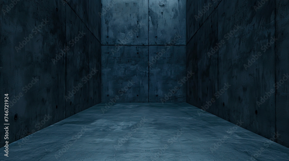 Chilling Abandoned Warehouse Interior, Moody Atmosphere created with Generative AI technology