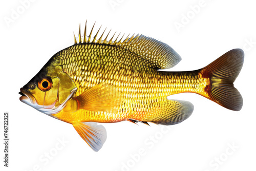 a high quality stock photograph of a single panfish fish isolated on transparent background photo
