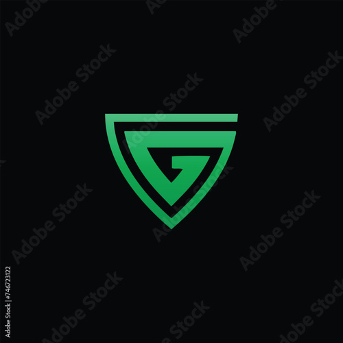 letter g and g text logo design vector