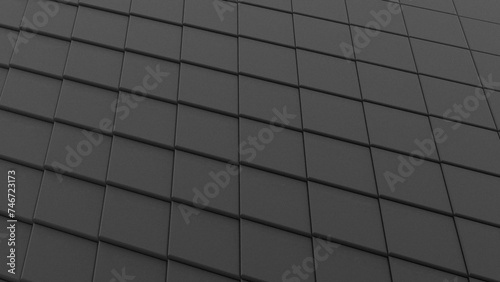 Black Geometric Flow: Up and Down Hexagon Animated Backdrop