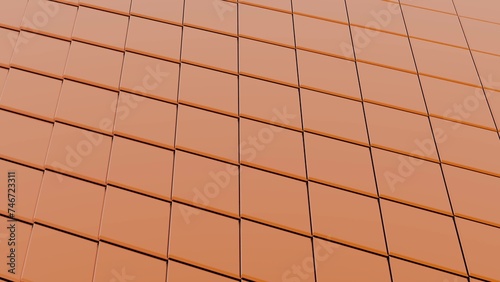 Orange Abstract Geometric Hive: Elegant Hexagon Wallpaper in 3D
