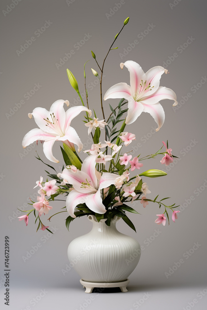 Serenity in Blossom: An Epitome of Japanese Ikebana Flower Arrangement