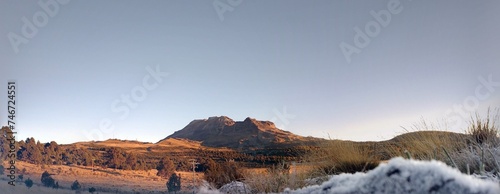 Panoramic photo of Iztaccíhuatl mountain