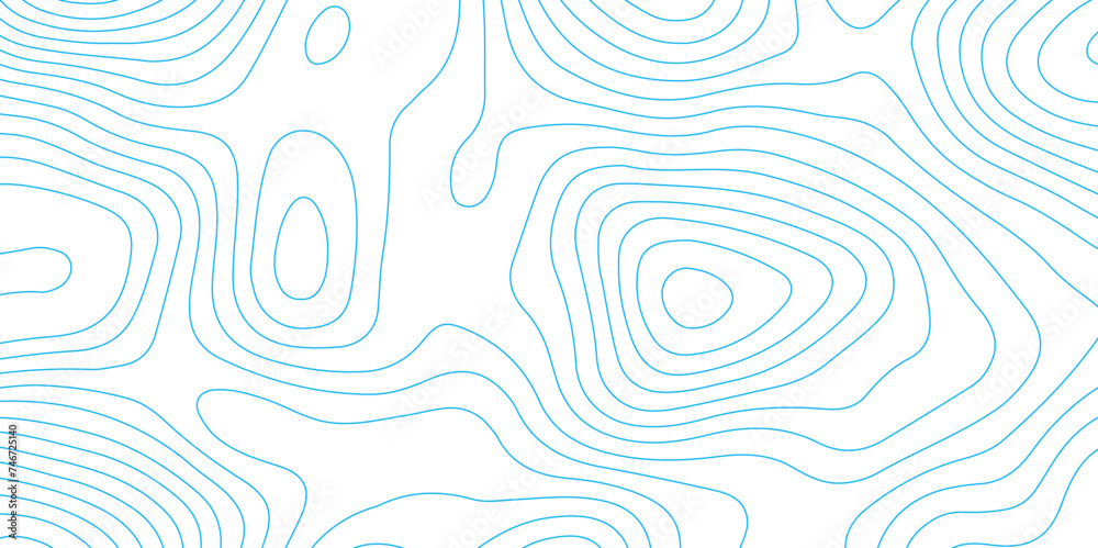 Abstract background with topographic contours map with blue color geographic line map .white wave paper curved reliefs abstract background .vector illustration of topographic line contour map design . - obrazy, fototapety, plakaty 