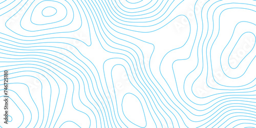 Abstract background with topographic contours map with blue color geographic line map .white wave paper curved reliefs abstract background .vector illustration of topographic line contour map design .