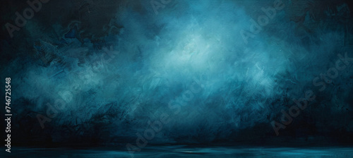 Abstract Blue Textured Painting for Modern Interior Decor
