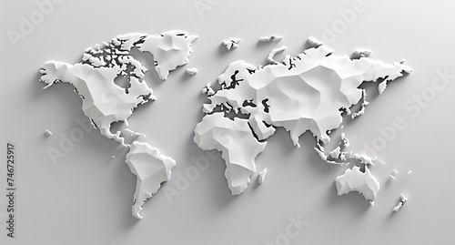 3D world map illustration	