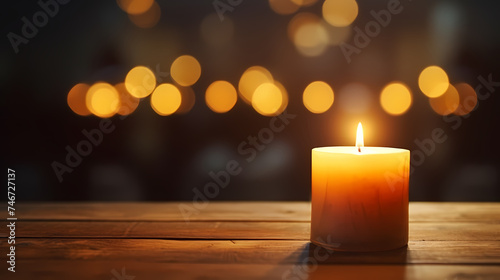 Scented candle mockup, warm aesthetic composition