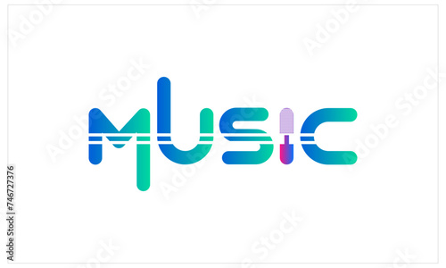 A modern typography music icon logo with a sleek, minimalist design, symbolizing efficiency and precision.