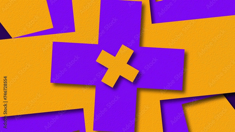 Obraz premium Abstract cross shapes. Computer generated 3d render