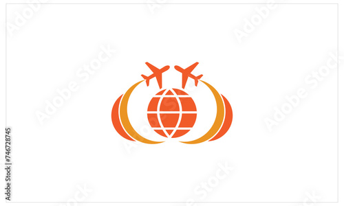 A traditional globe icon travel logo with classic lines, representing reliability and tradition in travel