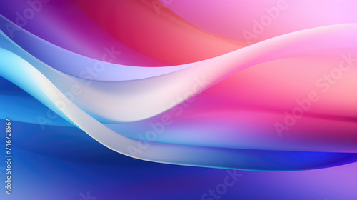 Colorful abstract wave design on blue background.