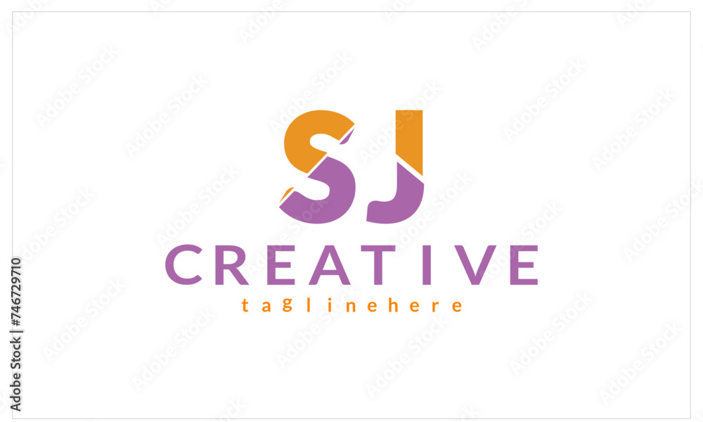 SJ Typography letter icon logo is a representation of a brand through the use of stylized letters or typography. SJ Typography letter icon logo is a representation of a brand through the use of stylized letters or typography.