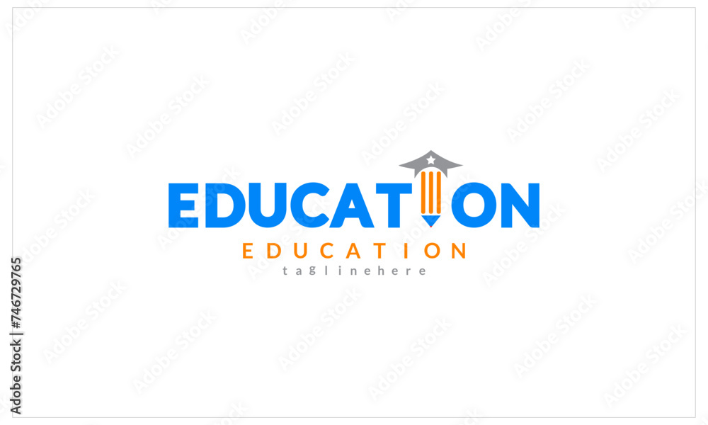typography education logo design.