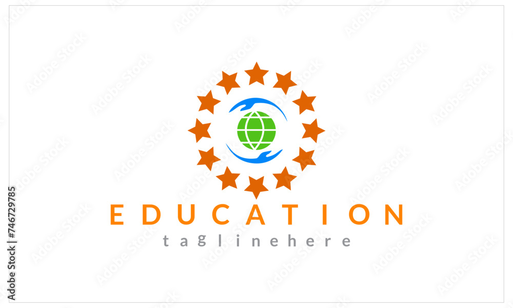 Fototapeta premium Education logo design with modern concept. Icon education vector illustration.