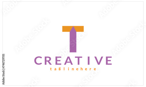 T Typography letter icon logo is a representation of a brand through the use of stylized letters or typography.