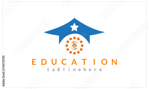 education logo icon design, vector illustration