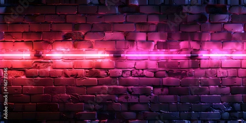 neon brick wall Radical Red color seamless background. Concept Neon Photoshoot  Brick Wall Backdrop  Radical Red Theme  Seamless Background  Colorful Photos