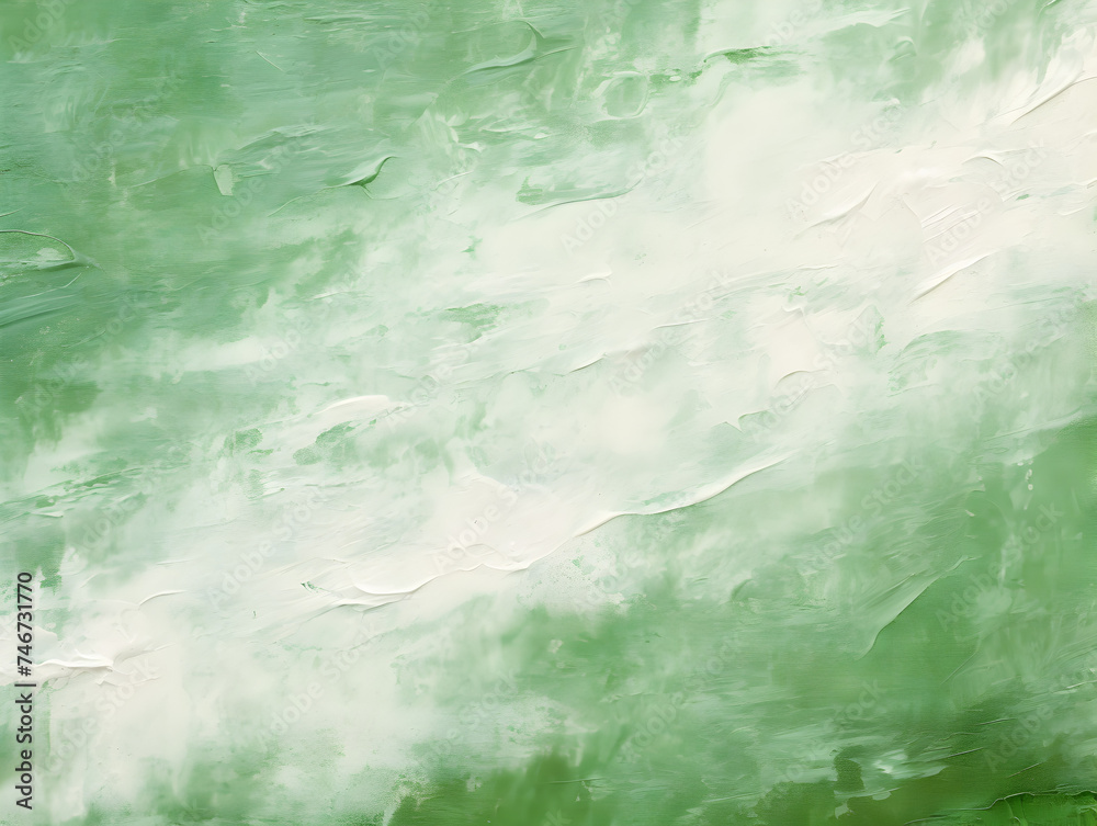 Abstract green and white grey brush oil painting style texture background