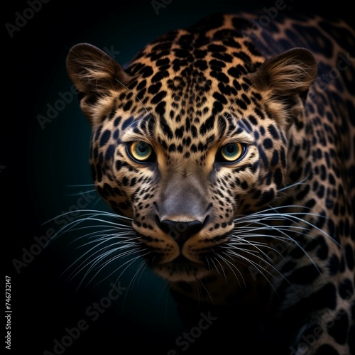 Leopard with Black Background