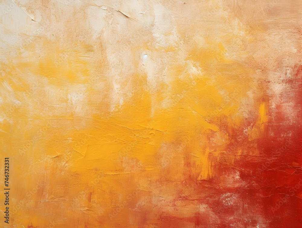 Obraz premium Abstract orange and yellow dry brush oil painting style texture background