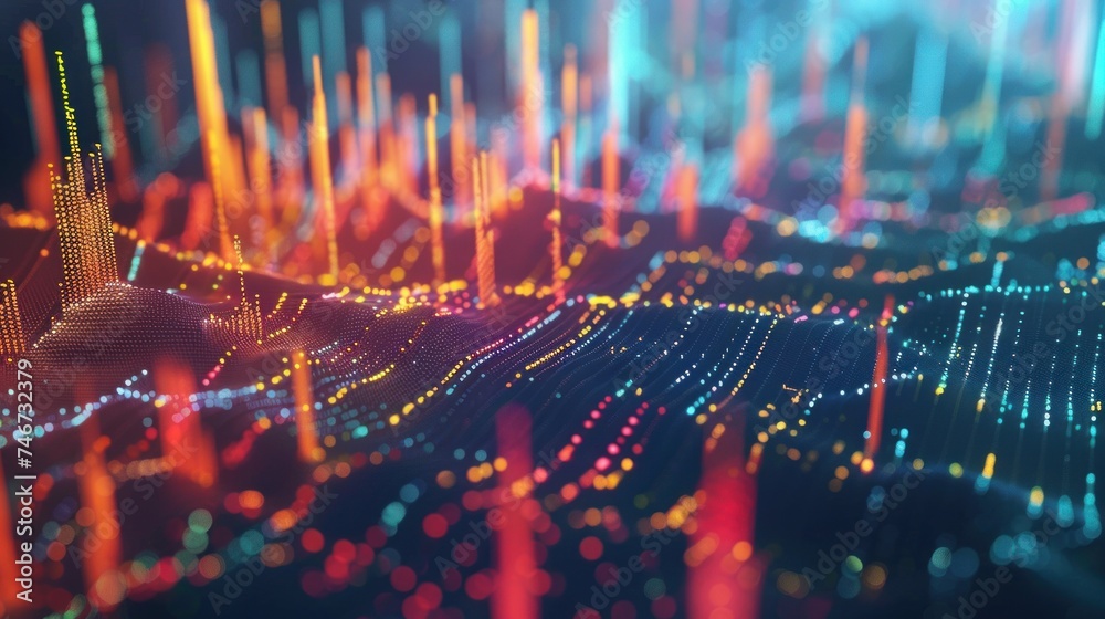 Fototapeta premium Big data abstract vector background. Big data visualization