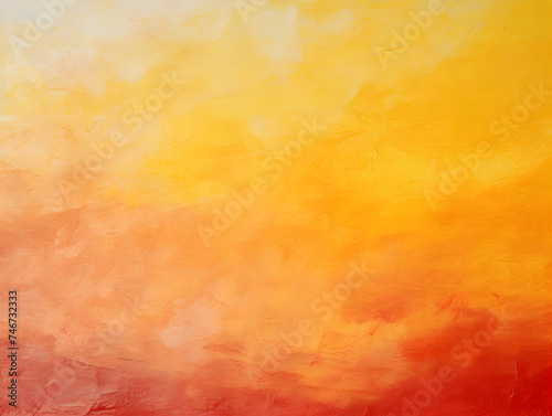 Abstract orange and yellow dry brush oil painting style texture background © TatjanaMeininger