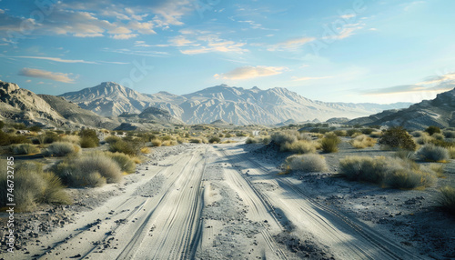 Nevada Mojave Desert, southern nevada, road in the desert, american desert, desert landscape, emty desert